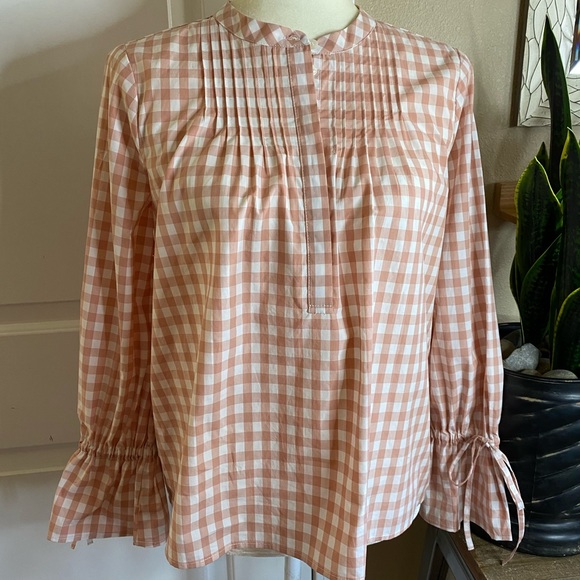 J. Crew Plaid Half Button Shirt - Picture 3 of 10